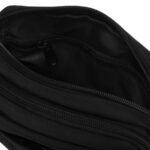 Sportowa saszetka w czarnym kolorze zamykana suwakiem, dwukomorowa - Peterson-7