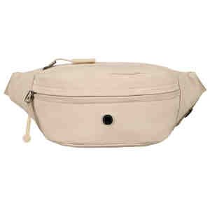 Beżowa, sportowa i praktyczna nerka damska z poliestru - Peterson-4