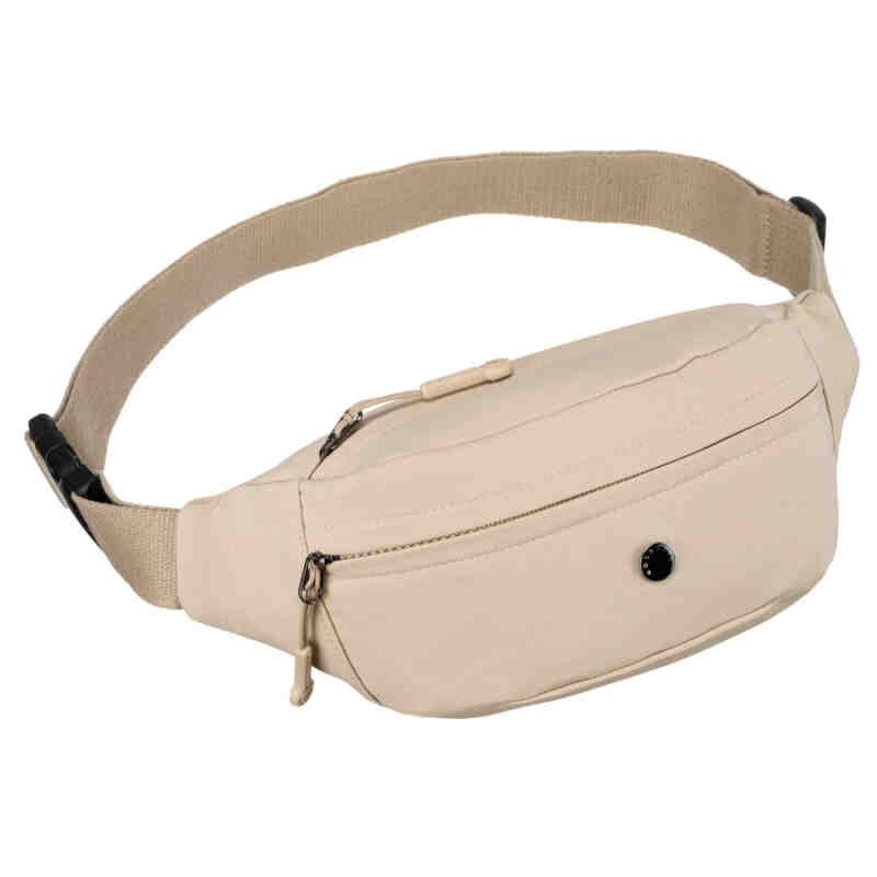 Beżowa, sportowa i praktyczna nerka damska z poliestru - Peterson-1