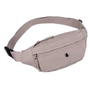 Praktyczna nerka damska na biodra wykonana z poliestru w kolorze lila - Peterson-1