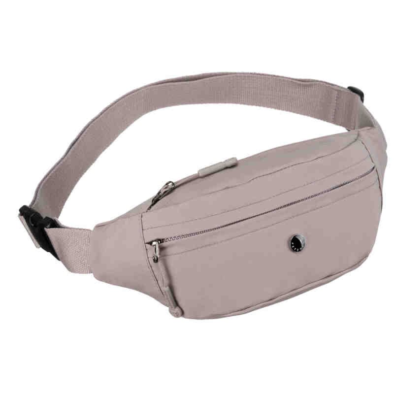 Praktyczna nerka damska na biodra wykonana z poliestru w kolorze lila - Peterson-1