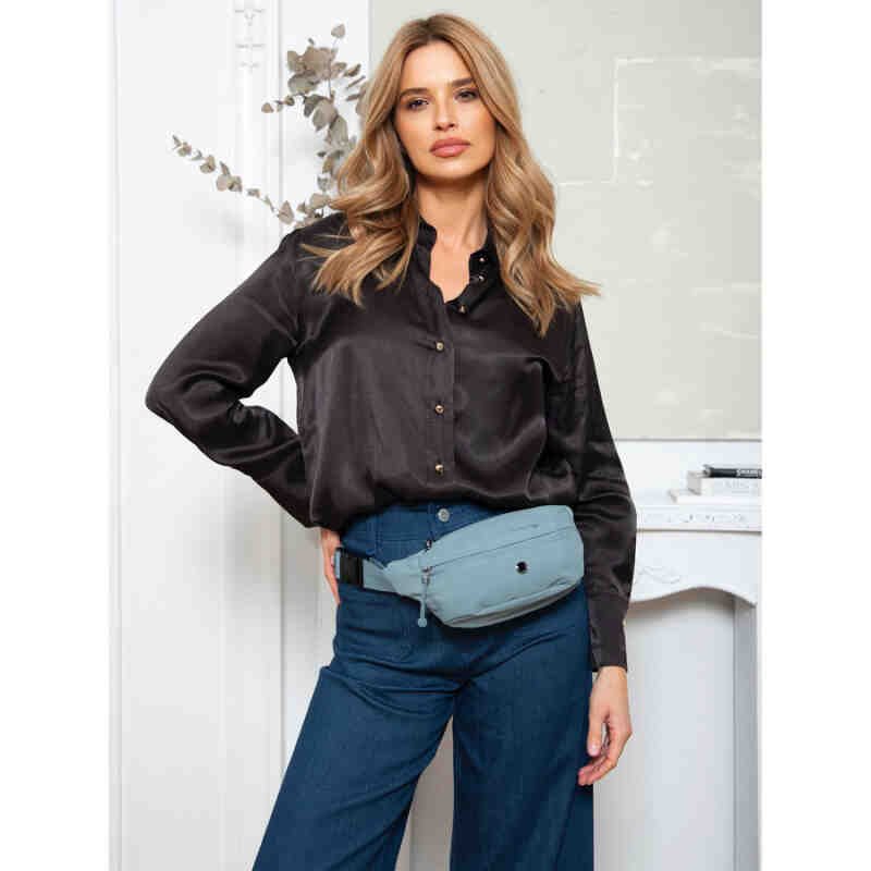 Niebieska nerka damska na biodra z kieszonką na froncie - Peterson-2