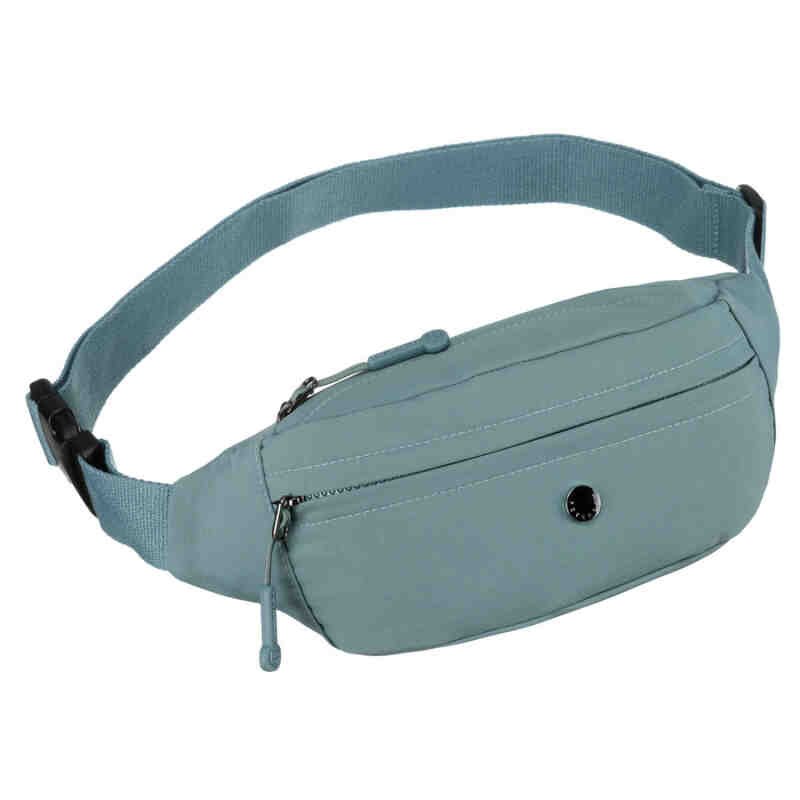 Niebieska nerka damska na biodra z kieszonką na froncie - Peterson-1 Niebieska nerka damska na biodra z kieszonką na froncie - Peterson-1