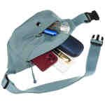 Niebieska nerka damska na biodra z kieszonką na froncie - Peterson-12