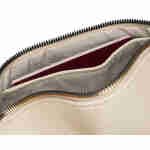 Beżowa saszetka damska ze skóry ekologicznej z doczepianą portmonetką - Peterson-7