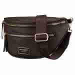 Brązowa saszetka damska na ramię skóra ekologiczna nerka mała listonoszka - Peterson-3